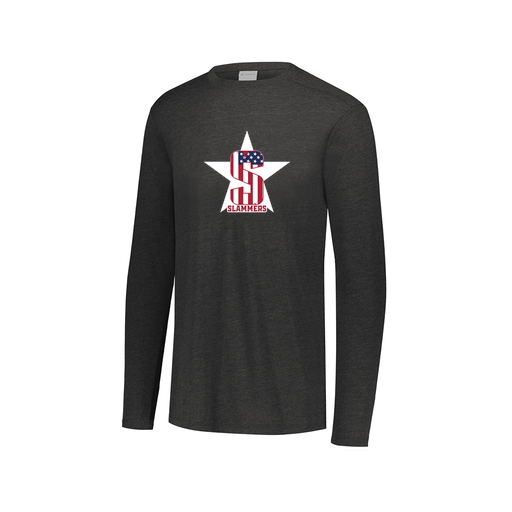 [FTLCUBBK-AXS-LOGO3] Decker Men's Tri-Blend T-Shirt - Long Sleeve (Adult XS, Black, Logo 3)