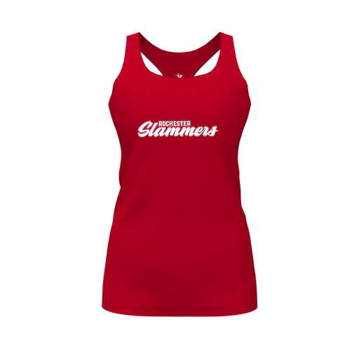 [CUS-DFW-RCBK-PER-RED-FYS-LOGO1] Racerback Tank Top (Female Youth S, Red, Logo 1)