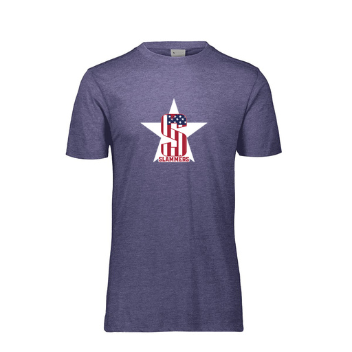 [FTSCUBNV-YS-LOGO3] Decker Youth Tri-Blend T-Shirt - Short Sleeve (Youth S, Navy, Logo 3)