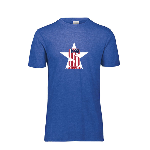 [FTSCUBRY-YS-LOGO3] Decker Youth Tri-Blend T-Shirt - Short Sleeve (Youth S, Royal, Logo 3)