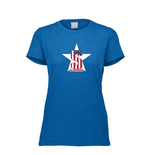 [FTSCUBRY-FAXS-LOGO3] Decker Women's Tri-Blend T-Shirt - Short Sleeve (Female Adult XS, Royal, Logo 3)
