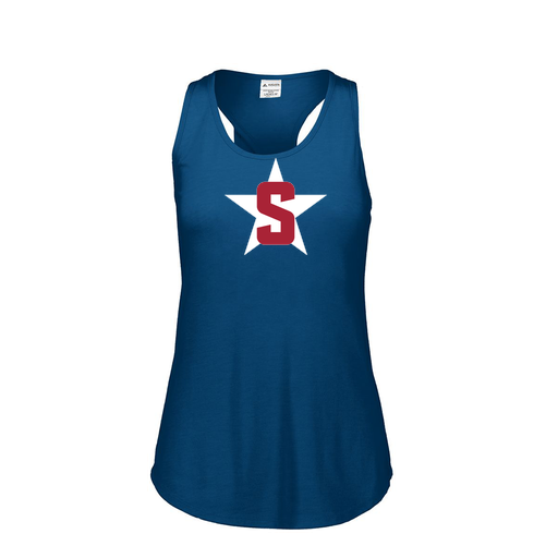 [3078.U22.S-LOGO2] Ladies Tri Blend Tank Top (Female Adult S, Navy, Logo 2)