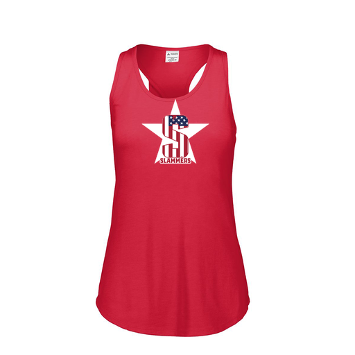 [3078.V96.S-LOGO3] Ladies Tri Blend Tank Top (Female Adult S, Red, Logo 3)