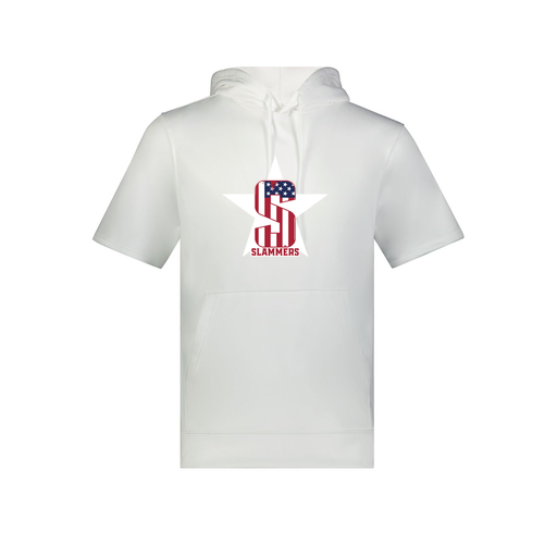 [6871.005.S-LOGO3] Men's Dri Fit Short Sleeve Hoodie (Adult S, White, Logo 3)