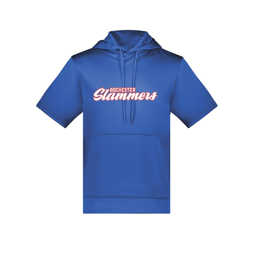 [6871.060.S-LOGO1] Men's Dri Fit Short Sleeve Hoodie (Adult S, Royal, Logo 1)