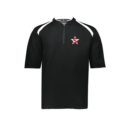 [229581-AS-BLK-LOGO2] Men's Dugout Short Sleeve Pullover (Adult S, Black, Logo 2)