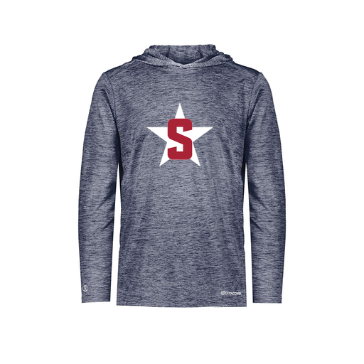 [FOLHCGNV-YS-LOGO2] Decker Youth Charge Hoodie (Youth S, Navy, Logo 2)