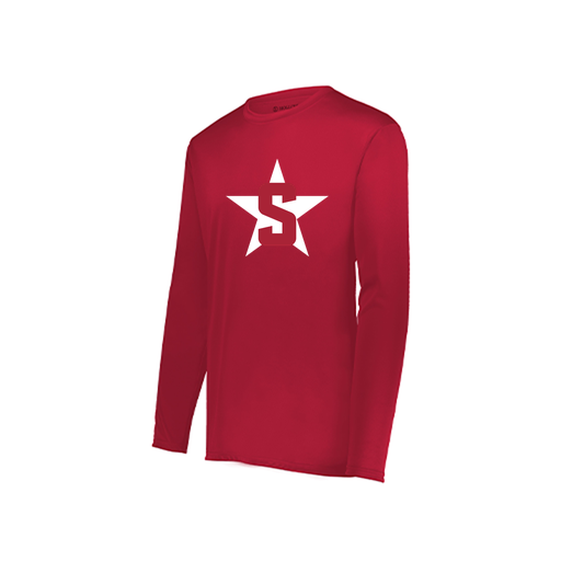 [222822.083.XS-LOGO2] Men's LS Smooth Sport Shirt (Adult XS, Red, Logo 2)