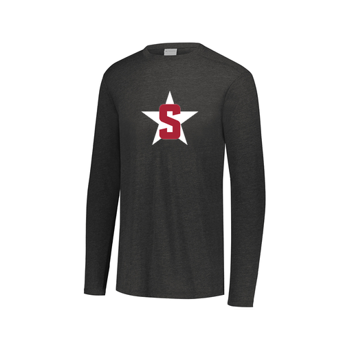 [FTLCUBBK-AXS-LOGO2] Decker Men's Tri-Blend T-Shirt - Long Sleeve (Adult XS, Black, Logo 2)