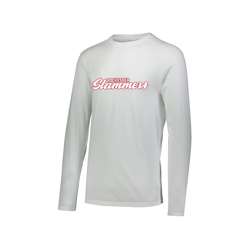 [FTLCUBWH-AXS-LOGO1] Decker Men's Tri-Blend T-Shirt - Long Sleeve (Adult XS, White, Logo 1)