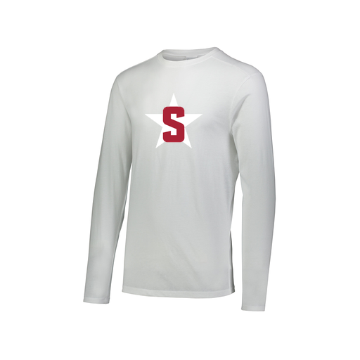 [FTLCUBWH-AXS-LOGO2] Decker Men's Tri-Blend T-Shirt - Long Sleeve (Adult XS, White, Logo 2)