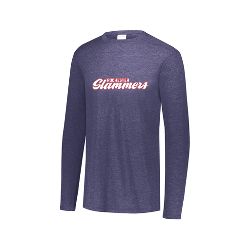 [FTLCUBNV-AXS-LOGO1] Decker Men's Tri-Blend T-Shirt - Long Sleeve (Adult XS, Navy, Logo 1)