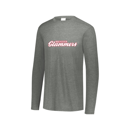 [FTLCUBGY-AXS-LOGO1] Decker Men's Tri-Blend T-Shirt - Long Sleeve (Adult XS, Gray, Logo 1)