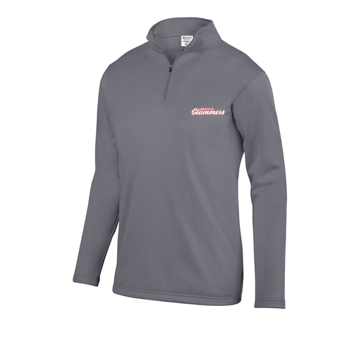 [FOLQFFGY-AS-LOGO1] Decker Men's FlexFleece 1/4 Zip (Adult S, Gray, Logo 1)