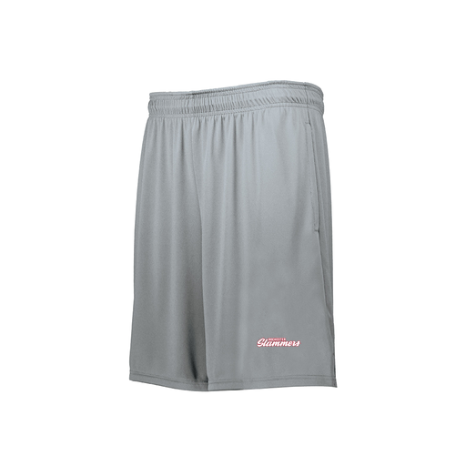 [229511.099.XS-LOGO1] Decker Men's Swift Short (Adult XS, Silver, Logo 1)