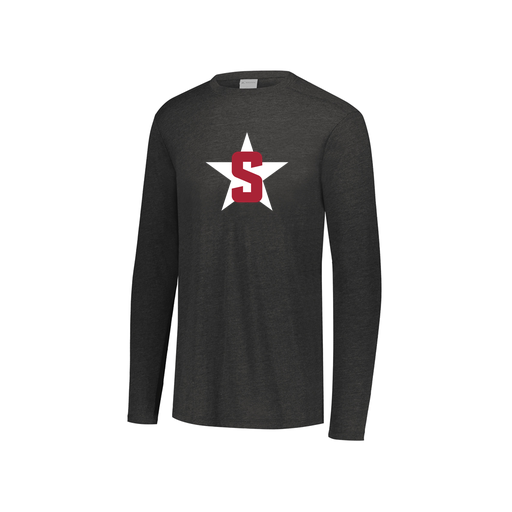 [FTLCUBBK-YS-LOGO2] Decker Youth Tri-Blend T-Shirt - Long Sleeve (Youth S, Black, Logo 2)