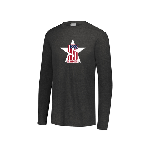 [FTLCUBBK-YS-LOGO3] Decker Youth Tri-Blend T-Shirt - Long Sleeve (Youth S, Black, Logo 3)