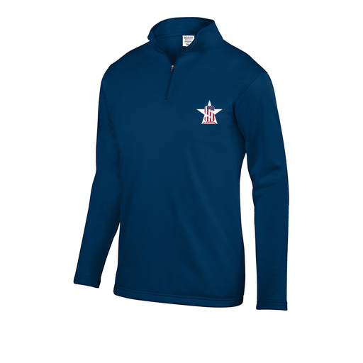 [FOLQFFNV-YS-LOGO3] Decker Youth FlexFleece 1/4 Zip (Youth S, Navy, Logo 3)