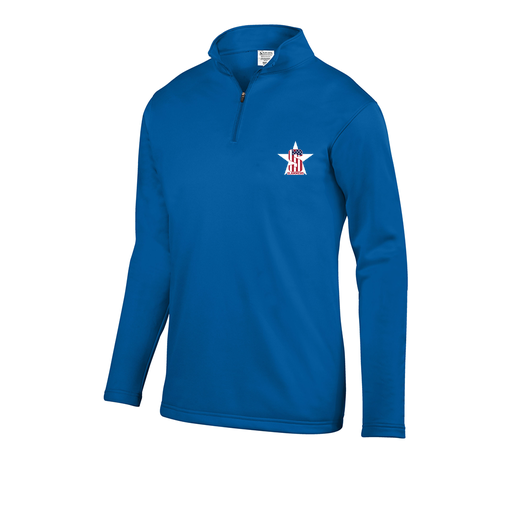 [FOLQFFRY-YS-LOGO3] Decker Youth FlexFleece 1/4 Zip (Youth S, Royal, Logo 3)
