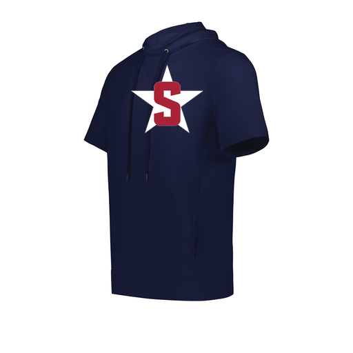 [222605.065.S-LOGO2] YOUTH VENTURA SOFT KNIT SHORT SLEEVE HOODIE (Youth S, Navy, Logo 2)